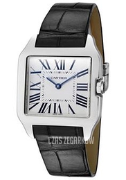 Cartier Santos Dumont Srebrny/Skóra 25x25 mm W2009451