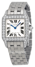 Cartier Santos Demoiselle Srebrny/18 karatowe białe złoto 26x26 mm WF9004Y8