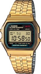Casio Collection Ekran LCD/Stal w odcieniu złota 36.8x33.2 mm A159WGEA-1EF