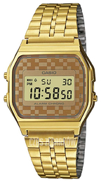 Casio Collection Ekran LCD/Stal w odcieniu złota 36.8x33.2 mm A159WGEA-9AEF