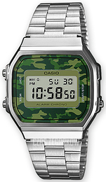 Casio Collection Ekran LCD/Stal 36.3x38.6 mm A168WEC-3EF
