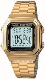 Casio Vintage Ekran LCD/Stal w odcieniu złota A178WGA-1ADF
