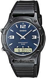 Casio Casio Collection Niebieski/Żywica z tworzywa sztucznego Ø38 mm AW-49HE-2AVEG
