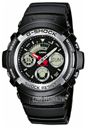 Casio G-Shock Czarny/Żywica z tworzywa sztucznego Ø46 mm AW-590-1A