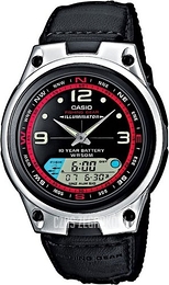 Casio Collection Czarny/Skóra Ø40 mm AW-82B-1AVES