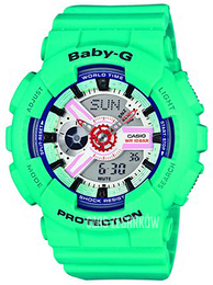 Casio Baby-G Ekran LCD/Żywica z tworzywa sztucznego Ø40 mm BA-110SN-3AER