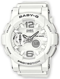 Casio Baby-G Biały/Żywica z tworzywa sztucznego Ø44 mm BGA-180-7B1ER
