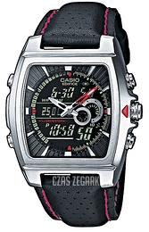 Casio Edifice Czarny/Skóra 43.9x38.3 mm EFA-120L-1A1VEF