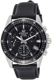 Casio Edifice Czarny/Skóra Ø43.8 mm EFV-540L-1AVUEF