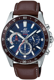 Casio Edifice Niebieski/Skóra Ø43.8 mm EFV-570L-2AVUEF