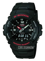 Casio G-Shock Czarny/Guma Ø45 mm G-100-1BVMUR