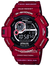 Casio G-Shock Ekran LCD/Żywica z tworzywa sztucznego Ø53 mm G-9300RD-4ER