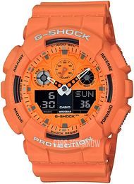 Casio G-Shock Pomarańczowy/Żywica z tworzywa sztucznego Ø51 mm GA-100RS-4AER
