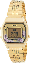 Casio Vintage Ekran LCD/Stal w odcieniu złota LA680WGA-4C