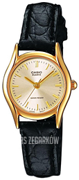 Casio Collection Żółte złoto/Skóra Ø23 mm LTP-1154Q-7AEF
