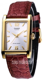 Casio Collection Srebrny/Skóra 31x20.5 mm LTP-1235GL-7AEF