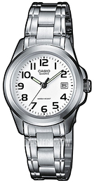 Casio Collection Biały/Stal Ø28 mm LTP-1259D-7BEF