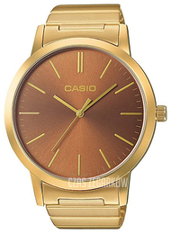 Casio Collection Brązowy/Stal w odcieniu złota Ø40 mm LTP-E118G-5AEF