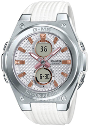 Casio Baby-G Srebrny/Żywica z tworzywa sztucznego Ø40.3 mm MSG-C100-7AER