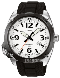 Casio Collection Biały/Guma Ø45 mm MTF-E001-7AVEF
