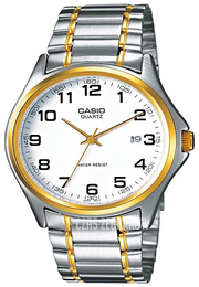 Casio Collection Biały/Stal w odcieniu złota Ø42 mm MTP-1188PG-7BEF