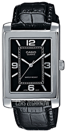 Casio Collection Czarny/Skóra 44x29 mm MTP-1234L-1AEF