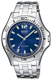 Casio Collection Niebieski/Stal Ø40 mm MTP-1258D-2AEF