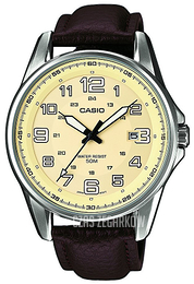 Casio Collection Szampański/Skóra Ø43 mm MTP-1372L-9BVEF