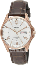 Casio Casio Collection Srebrny/Skóra Ø41 mm MTP-1384L-7AVEF