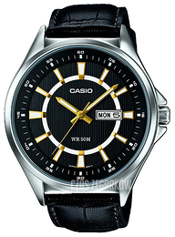 Casio Collection Czarny/Skóra Ø47.2 mm MTP-E108L-1AVEF