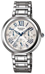 Casio Sheen Srebrny/Stal Ø34 mm SHE-3034D-7AUER
