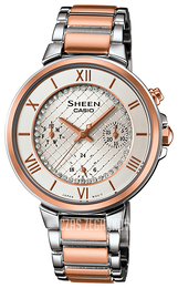 Casio Sheen Srebrny/Stal w kolorze różowego złota Ø35.2 mm SHE-3040SPG-7AUER