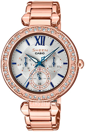 Casio Sheen Srebrny/Stal w kolorze różowego złota Ø34 mm SHE-3061PG-7BUER