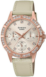 Casio Sheen Szampański/Skóra Ø35 mm SHE-3517PGL-9AUEF