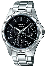 Casio Sheen Czarny/Stal Ø37 mm SHE-3801D-1AEF