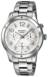 Casio Sheen Biały/Stal Ø34 mm SHE-3807D-7AUER