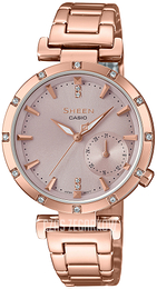 Casio Sheen Różowe złoto/Stal w kolorze różowego złota Ø34 mm SHE-4051PG-4AUER