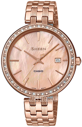 Casio Sheen Różowe złoto/Stal w kolorze różowego złota Ø36 mm SHE-4052PG-4AUEF