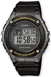 Casio Collection Ekran LCD/Żywica z tworzywa sztucznego Ø43 mm W-216H-1BVEF