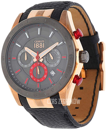 Cerruti 1881 Czarny/Skóra Ø45 mm CRA095P224G-L