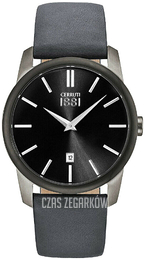 Cerruti 1881 Czarny/Skóra Ø40 mm CRA117SUB02BK