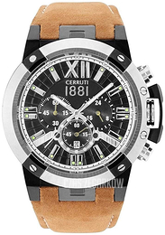 Cerruti 1881 Czarny/Skóra Ø48 mm CRA145STB02TN