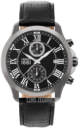 Cerruti 1881 Czarny/Skóra Ø44 mm CRA152SUS02BK