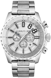 Cerruti 1881 Srebrny/Stal Ø45 mm CRA188SN04MS