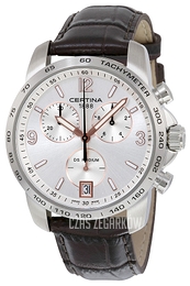 Certina DS Podium Chrono Srebrny/Skóra Ø40 mm C001.417.16.037.01