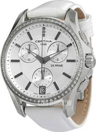 Certina DS Prime Biały/Skóra Ø39 mm C004.217.66.036.00