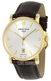 Certina DS Caimano Srebrny/Skóra Ø38 mm C017.410.36.037.00