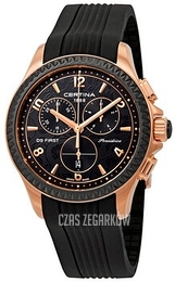 Certina DS First Czarny/Guma Ø38 mm C030.217.37.057.00