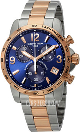 Certina Ds Podium Niebieski/Stal w kolorze różowego złota Ø41 mm C034.417.22.047.00