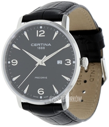 Certina Ds Caimano Czarny/Skóra Ø39 mm C035.410.16.057.00
